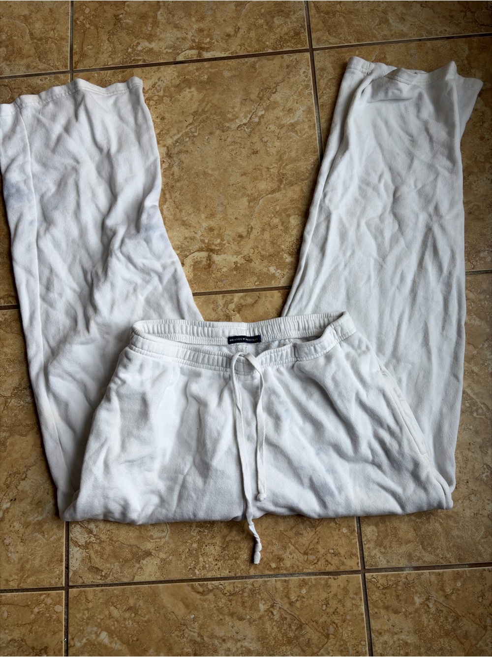 Brandy Melville White Drawstring Sweatpants